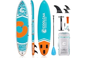 COOLCAA 354cmx86cmx15cm Stand Up Paddling Board mit Premium SUP Zubehör, Tragkraft bis 210kg, SUP Board für Erwachsene und Jugendliche Aller Niveaus