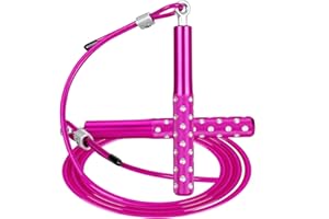 Jump Rope, Wastou Speed Jumping Rope for Training Fitness Exercise, Adjustable Adults Workout Skipping Rope for Men, Women, Kids, Girls