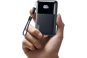 ‎INIU INIU 45W Power Bank, Supercienki 10000mAh Przenośna Ładowarka z Kablem USB-C, Szybkie Ładowanie USB C PD3.0 QC4.0 do iPhone 17 16 15 14 13 Pro Max iPad Air Samsung Galaxy S24 S23 Note 20 etc