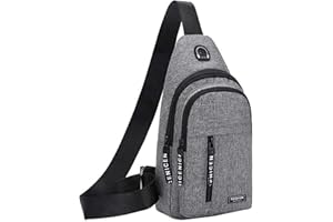 Strap Bag Crossbody with USB Hole and Headphone Hole Strap Hiking Multipurpose Crossbody Chest Bag sale clearance sunnymi Life ##