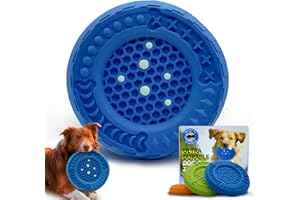 AHYDFSR Jouet pour Chien, Jouet Chien Indestructible, Jouet Interactif avec Goût de Bœuf, Jouet à mâcher en Caoutchouc, Nettoyage des Dents, Jouet à Mâcher Robuste pour Chiens de Moyenne et Grande Taille,Bleu
