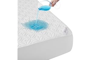 BEDLORE Waterproof King Size Mattress Protector, Brushed Microfiber with Upgraded TPU Layer, Extra Deep Pocket Fitted Sheet, Hypoallergenic, Breathable, Noiseless, Oeko-tex Mattresses Cover (White)
