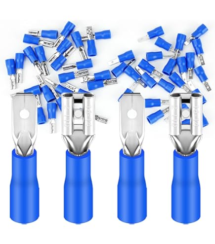 Connettori Maschio Femmina AWG 400 Connettori A Bullet Vinile Maschio E Femmina, Per Cavi 22-18 E 16-14 AWG - Set Da 100 Ciascuno, Nuovo Connettori Bullet Vinile