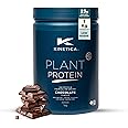 Kinetica Sports Plant Protein Powder - Chocolate Flavour | 23g Protein/Serve, 33 Servings/1Kg | Blend of Pea & Rice Protein | Dairy & Gluten Free |Vegan & Low in Sugar | Easy Mixability
