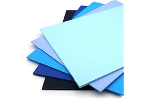 Rothmill A4 Coloured Card Stock, 220gsm Weight and 280 Micron Thickness, Blue Card Pack 5 'Blue' Tones, Ideal for Arts and Craft, Office and Stationery Use - 50 Sheets