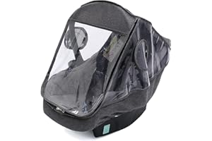 Rain Cover for Baby Seat, Transparent Universal Baby Car Seat Rain Cover Weather Protection Wind Protection Baby Carrier Rain Cover (Grey)