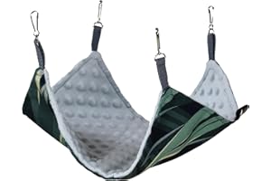 BORN2REST Hängematte für Chinchillas, Mäuse, Ratten, Kaninchen, Meerschweinchen, Kleintier, bequemes Bett, DREI Größen 45 und 30 und 20 Lauren Design (20cm x 20cm, Wald)