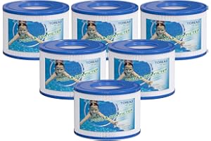 TOREAD Pack of 6 Filter Type S1 for Easy Set Pool Filter Cartridges, Intex PureSpa for 11692/29001E Spa Filter, Whirlpool, Badewanne