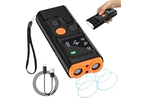 Bubbacare Antibell-Ultraschallgerät, Antibell-Gerät Für Hunde Mit Zwei Modi Und LED-Anzeige Und Taschenlampe, Handgehaltenes Antibell-Gerät Für Hunde, Wiederaufladbares Antibell-Gerät Für Hunde