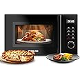Nikai 800W 25L Microwave Oven, Digital Touch Control, 8 Power Levels & 5 Auto Menus, Touch Control Panel, 96 min Timer, Convenient Pull Hand Door - NMO2610DB (Black)