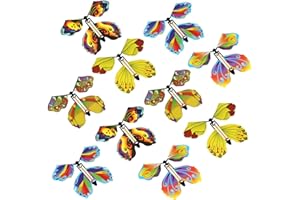 SHENRONGTONG 10 Magic Flying Butterfly Magic Butterfly Card Wind Up Butterfly Toy Cute Children Surprise Toys For Birthday Wedding