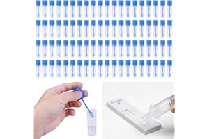 SUNOYA 100 Stück Stuhlprobenröhrchen mit Löffel, Kotröhrchen 15ml, Kotprobenröhrchen Hund, Stuhlröhrchen Untersuchungsröhrchen Katzen Hunde, Hundekot-Reagenzgläser für Haustiere zum Testen