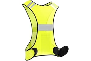 Eazy Case Réflecteur Gilet de Gilet de sécurité, Flexible et réglable, Gilet avec réflecteurs, Respirant I réfléchissants Gilet, idéal pour Augmenter la visibilité routière, Jaune Fluo