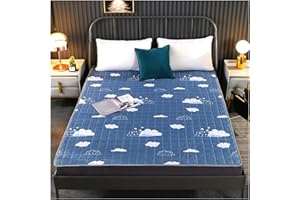 HXOITY Colchón Plegable Enrollable Para Dormitorio De Estudiantes Colchoneta De Dormir Tatami Colchón De Futón Japonés Suave Que No Se Desliza Almohadilla Para Cama En El Piso ( Color : A , Size : 150 x 200