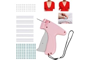 SSKHE Quick Clothing Fixer Kit, Micro Stitch Portable Gun for Clothes And Quilt Sewing, Mini Label Sewing Quilting Hemming Tool with 1100 Mini Micro Fasteners And 150Pcs Replaceable Bear Buttons