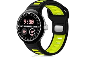 Hexasider Pulsera compatible con Google Pixel Watch 3 45 mm ajustable suave silicona deportiva para Pixel Watch 3 45 mm bandas de repuesto accesorios para hombre y mujer