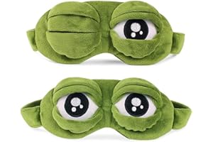 XINSUO Maska na oczy z motywem żaby, zabawna nowość, 2 sztuki, 3D, żaba, maska na oczy dla dzieci, kreskówka, żaba oczy, zabawna nowość, zabawne kształty
