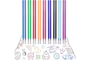 ZIDOLEY Juego de 18 recambios compatibles con bolígrafos de gel Legami, altura 13 cm, punta 0,7 mm, recargas con rodillo de tinta borrable, 9 colores