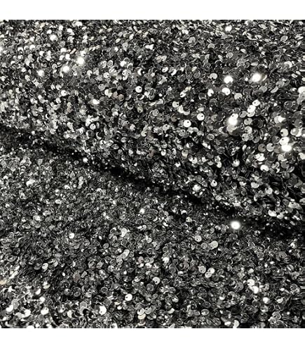Rayher Wendepaillettenstoff – 42x32 Cm, Schwarz/silber, Für Mode, Deko & Basteln, Mit Schere Schneidbar