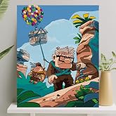 Palmiye Hobi Sanat Sayılarla Boyama Tuval Seti Fır&ccedil;a Boya Dahil (&Ccedil;ıtalı) 40x50 CM - Up