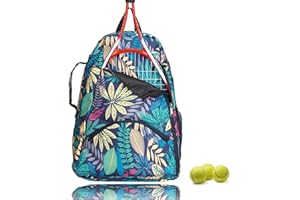 Nogsay Sac à Dos de Tennis, Sac à Dos de Tennis, Unisexe pour Femme, Homme et Enfant, Sac à Dos pour Raquette de Tennis, Badminton, Sac à Dos de Tennis, Sac à Dos de Sport, Sac à Dos de Tennis
