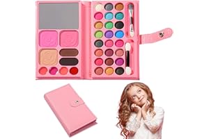 Shinybox Trucchi Bambina Set, Tavolozza Trucco, Kit per Il Trucco Lavabile, Giocattoli per il Trucchi Lavabili per Ragazze, Gioielli Bimba Trucco Ragazza Giocattolo Giochi Bambina 3 4 5 Anni