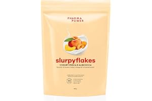 PharmaPower Slurpyflakes Fiocchi d’Avena Integrali Baby Gusto Yogurt, Pesca e Albicocca, Senza Glutine, Senza Lattosio e Senza Zuccheri Aggiunti, Vegani, 500 g