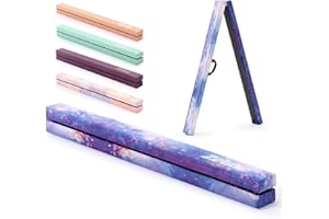 ZELUS 7 ft. 210cm Foldable Gymnastics Balance Beam, with Carry Handles Anti-Slip Base, for Gym Training Fitness Children Adults
