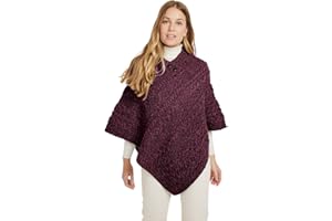 Aran Woollen Mills Supersoft Merino wełniana irlandzka peleryna/ponczo