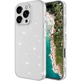 Zore Apple ile uyumlu iPhone 16 Pro Kılıf Parlayan Simli Şeffaf Zore Redos Kapak Şeffaf