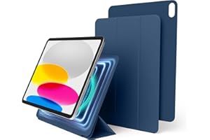 elago Custodia Folio Magnetica per iPad (A16), iPad 10a Generazione [10.9 pollici] - Piastra Posteriore Attaccabile ai Materiali Metallici, Compatibile con Apple Pencil (Blue)