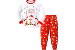 Pilipulu Pijama Navidad Niña Pijamas Navidad Niño Manga Larga Algodón Dos Piezas 3-12 años