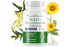 WEIWEILA NAD+ Liposomal Kapseln mit Resveratrol & Quercetin -NAD Booster 910 mg Softgels, NAD+ Supplement 120 Stück - Für Zellenergie & Hautunterstützung - Vegan