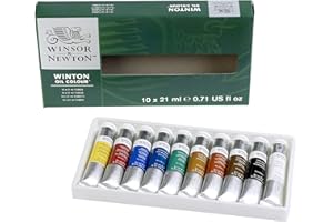 Winsor & Newton óleo Winton - Set de óleo de 10 tubos de 21ml, colores surtidos