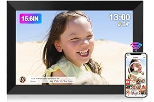 UCMDA WiFi Digital Photo Frame, 15.6 Inch Smart Cloud Digital Picture Frames with 1280x800 IPS Touch Screen (15.6in-black-wifi)