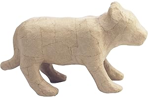 Clairefontaine ES Décopatch SA197C - Soporte de papel marrón maché 20x7x11,5 cm, tigre