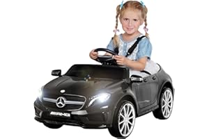 Actionbikes Motors Kinder Elektroauto Mercedes AMG GLA45 | 2,4 Ghz Fernbedienung - Lizenziert - Kinderauto elektrisch - Elektrofahrzeuge - Spielzeugauto - Auto für Kinder ab 3 Jahre (GLA45 Schwarz)