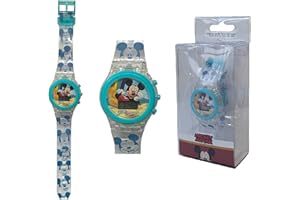 Kids Licensing |Reloj Digital Niños | Reloj Mickey |Diseño Personajes Disney |Reloj Infantil con Luz | Reloj de Pulsera Infantil Ajustable| Bisel Reforzado | Reloj de Aprendizaje | Licencia Oficial
