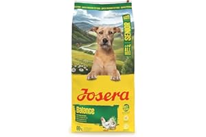 JOSERA Senior Balance Huhn & Reis (1 x 12,5 kg) | Premium Trockenfutter für ausgewachsene ältere Hunde | phosphorarm - mit wenig Fett & Protein speziell für Senioren | glutenfrei | 1er Pack