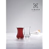 PAŞABAH&Ccedil;E 42381S00 V Block İnce Belli 6'lı &Ccedil;ay Bardağı