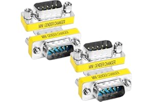 MEIRIYFA db9 Gender Converter D - Sub 9 Broches RS - 232 connecteur Serial Port Cable Connector Adaptateur pour Applications série - 4 pièces (Mâle vers Mâle)