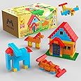 Mirana Brick Crafter Colourful Building Blocks for Kids. Unlock The World of Imagination and Learning (144 Pieces Blocks) for Boys and Girls. Best Block Game Toy | Gift for Kids (Multicolour)