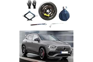 D'ANGELO 1988 Kit rueda de repuesto 17" compatible con Mercedes GLA (2014-2019) con gata, llave, guantes y funda 125/80R17