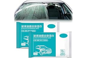 ZOOARTS Car Glass Oil Film Removal Wipes,Car Glass Oil Film Cleaner,Oil Film Remover for Car Window,Easily Removes Light and Heavy Oil Films from Windshield and Mirror Surfaces (2 Box)