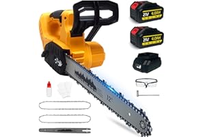 L1NXIXI Elektrische Kettensäge Akku, 12 Zoll Kettensäge für Makita 18V Akku - Inklusive 2x 4000mAh Akku und Ladegerät, Elektro Motorsäge mit 1000W Bürstenloser, automatischer Öler, 2 Ketten