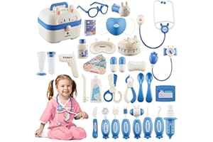 ANBY FAMILIES 43PCS Kids Doctor Kit Toy,Pretend Play Doctor Set for Toddlers, Medical Kit Role Play Set,Doctor Playset for Toddlers Boys Girls Aged 3 4 5 6 7 8…