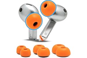 WC TipZ Galaxy - Ulepszone końcówki douszne z pianki memory do Samsung Galaxy Buds 3 Pro firmy Wicked Cushions| Lepsze uszczelnienie i lepszy czas odbicia pianki | Orange
