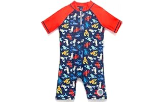 BONVERANO Costume Bagno Bambini UPF 50+ Protezione Solare Chiusura Zip