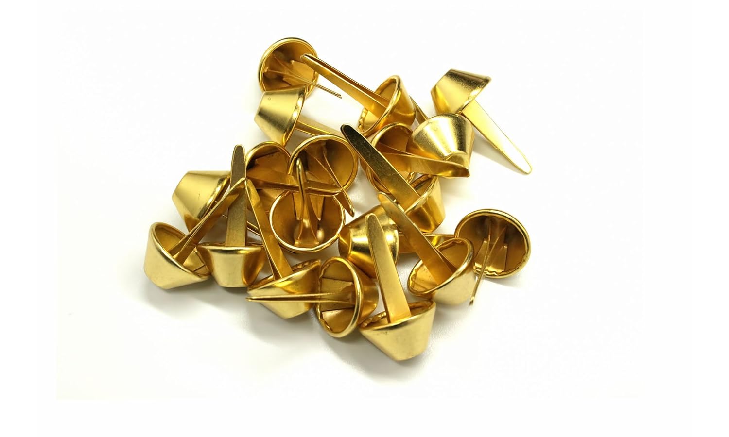 15mm Split Bifurcated Rivets Brass Mushroom Head Cone Buttons Leather