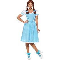 Smiffys Country Girl Kostüm – Bäuerin Dorfkind Mädchen Karneval Kinderkostüm | Blau-Weiß Mit Kleid & Stirnband